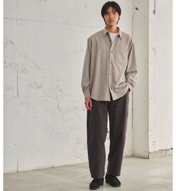 UNITED ARROWS green label relaxing「フラノ ジャストルーズ 長袖 シャツ」|シャツ・ブラウス|