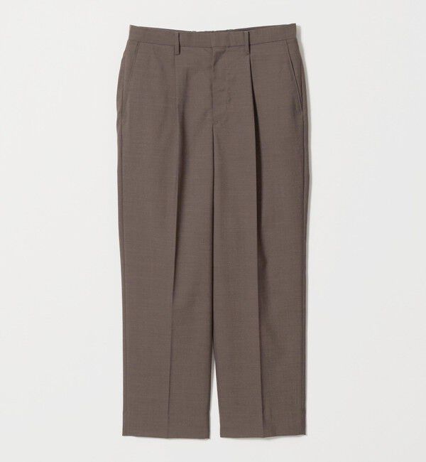 BEAUTY&YOUTH UNITED ARROWS「ウールブレンド 1プリーツ テーパード スラックス NO.9 ウォッシャブル」|チノ|
