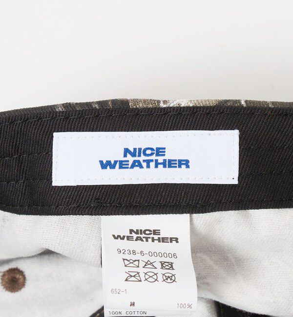 NICE WEATHER「＜NICE WEATHER＞リアルツリーカモ ロゴ キャップ 1」|キャップ・キャスケット|