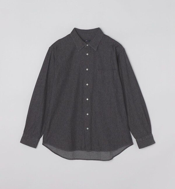 SHIPS「SHIPS: 6.5oz ウォッシュド デニム レギュラーカラー 長袖 シャツ」|シャツ・ブラウス|