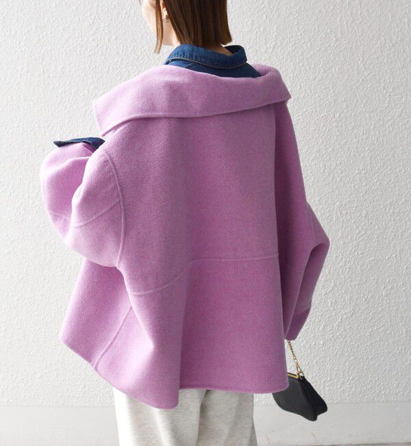 SHIPS any「【WEB限定】リバー スタンドカラー ポンチョ ショート コート」|その他|