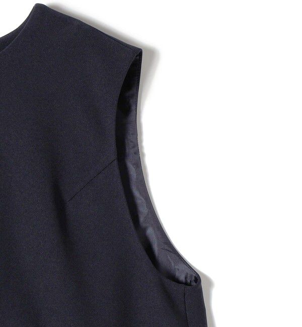 SHIPS for women「【SHIPS別注】kaene:〈洗濯機可能〉ダンボール フリル ロング ジレ（セレモニー対応可）」|ベスト・ジレ|