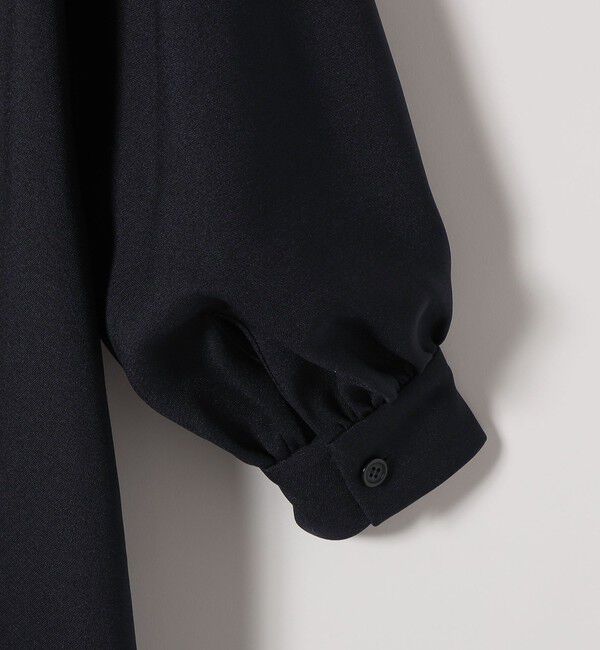 SHIPS any「〈洗濯機可能〉ダブルクロス フリル パフ スリーブ ワンピース［NAVY BLUE］」|ワンピース|