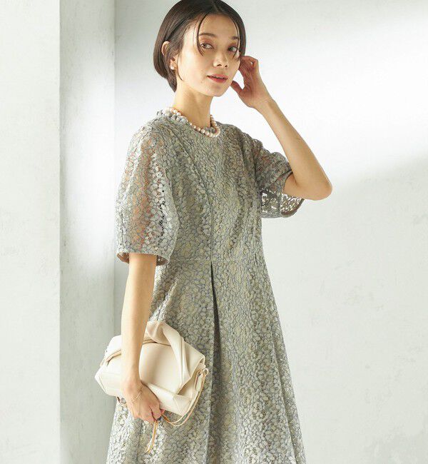 SHIPS for women「kaene:コード レース パフ スリーブ ワンピース」|ワンピース|