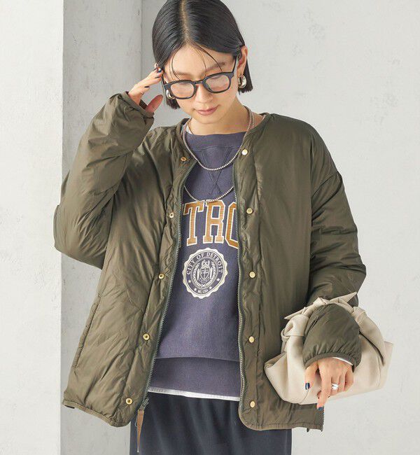 SHIPS for women「《一部予約》【SHIPS別注】TAION:〈手洗い可能〉リバーシブル マルチ WAY ダウン ジャケット」|ダウン|オリーブ