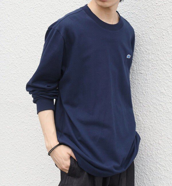 SHIPS any「【SHIPS any別注】LACOSTE: ワンポイント ピケ クルーネック Tシャツ 26AW (ロンT)◇」|Tシャツ・カットソー|