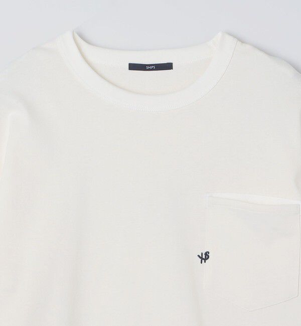 SHIPS「【WEB限定】〈汗染み防止加工〉ポケット ロングスリーブ Tシャツ」|Tシャツ・カットソー|