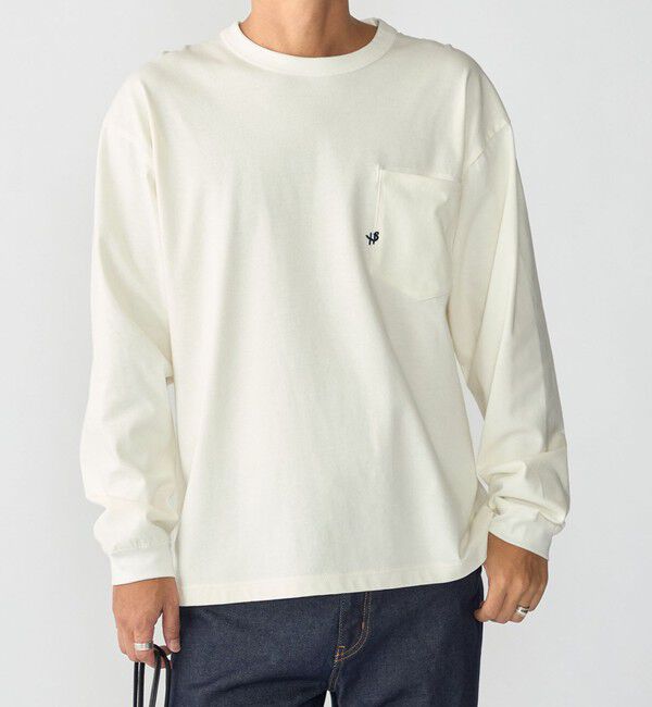 SHIPS「【WEB限定】〈汗染み防止加工〉ポケット ロングスリーブ Tシャツ」|Tシャツ・カットソー|