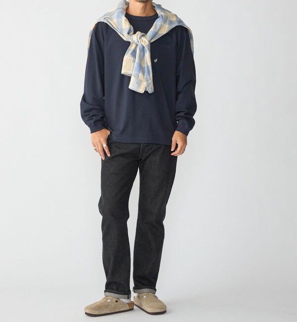 SHIPS「【WEB限定】〈汗染み防止加工〉ポケット ロングスリーブ Tシャツ」|Tシャツ・カットソー|