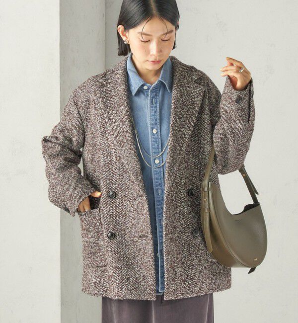 SHIPS for women「《予約》ヘリンボーン ブークレ ジャケット コート」|その他|