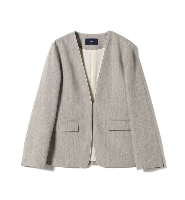 SHIPS for women「〈洗濯機可能〉FUNCTION ツイル ジャケット 26AW」|ノーカラージャケット|