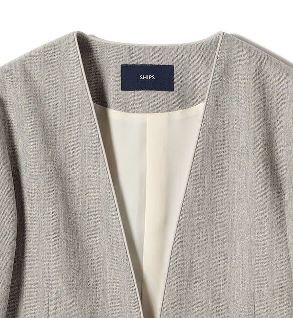 SHIPS for women「〈洗濯機可能〉FUNCTION ツイル ジャケット 26AW」|ノーカラージャケット|