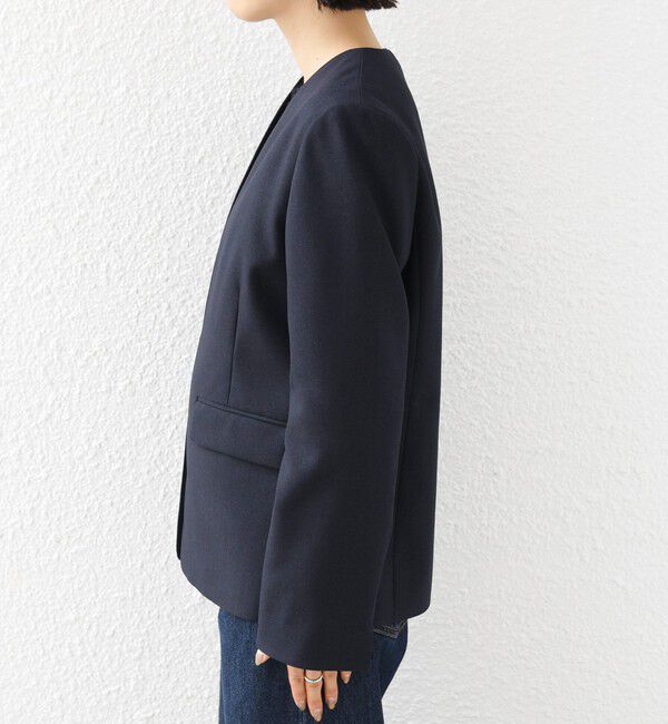 SHIPS for women「〈洗濯機可能〉FUNCTION ツイル ジャケット 26AW」|ノーカラージャケット|