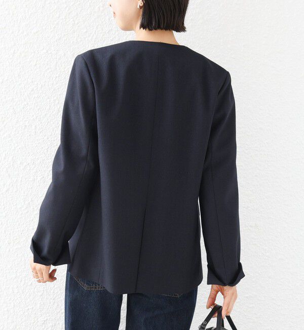SHIPS for women「〈洗濯機可能〉FUNCTION ツイル ジャケット 26AW」|ノーカラージャケット|
