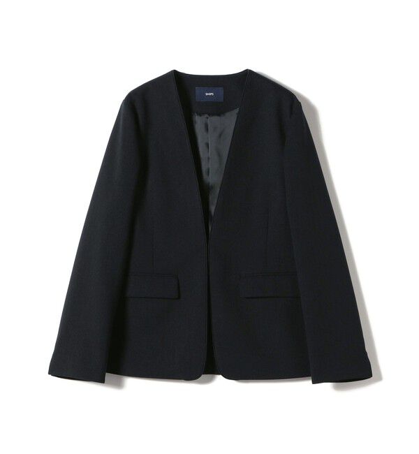 SHIPS for women「〈洗濯機可能〉FUNCTION ツイル ジャケット 26AW」|ノーカラージャケット|