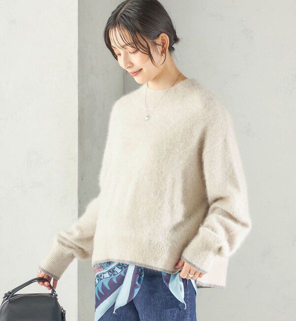 SHIPS for women「《予約》〈手洗い可能〉フォックス ラメ ハイネック ニット」|ニット・セーター|