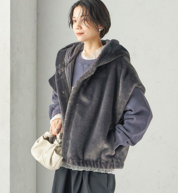 SHIPS for women「【一部SHIPS別注】Vincent et Mireille: ポリエステル ファー ベスト」|その他|