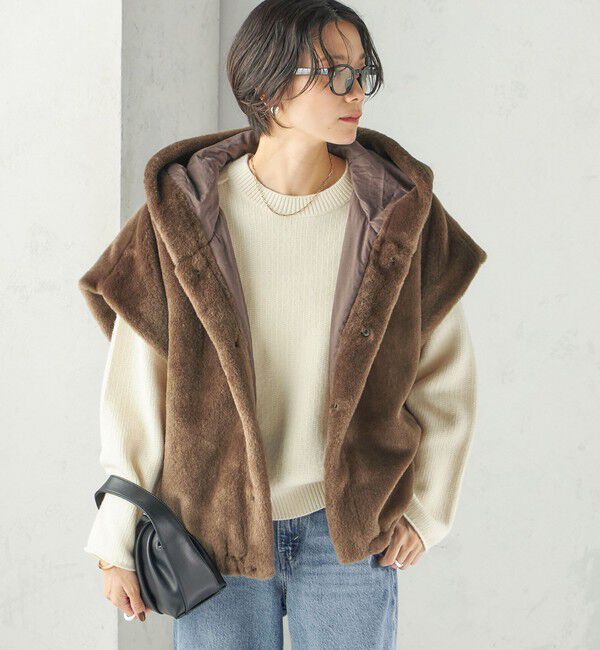SHIPS for women「【一部SHIPS別注】Vincent et Mireille: ポリエステル ファー ベスト」|その他|
