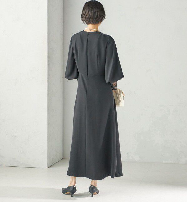 SHIPS for women「【SHIPS別注】kaene:〈洗濯機可能〉袖 レース フロント タック ワンピース（セレモニー対応可）」|ワンピース|