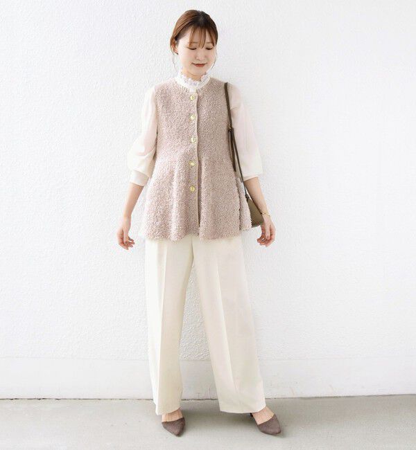 SHIPS for women「【SHIPS別注】TORRAZZO DONNA:〈手洗い可能〉ペプラム ニット ジレ」|ベスト・ジレ|