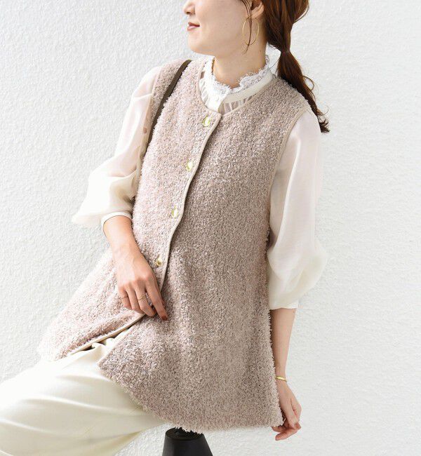 SHIPS for women「【SHIPS別注】TORRAZZO DONNA:〈手洗い可能〉ペプラム ニット ジレ」|ベスト・ジレ|