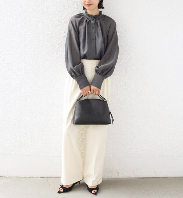 SHIPS for women「【SHIPS別注】troisiemeCHACO:〈手洗い可能〉レース リボン ブラウス（セレモニー対応可）」|シャツ・ブラウス|