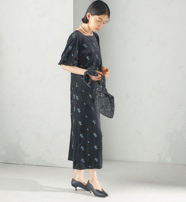 SHIPS for women「【SHIPS別注】troisiemeCHACO: ポリエステル ベロア ワンピース」|ワンピース|