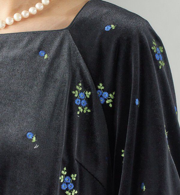 SHIPS for women「【SHIPS別注】troisiemeCHACO: ポリエステル ベロア ワンピース」|ワンピース|