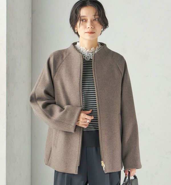 SHIPS for women「《予約》ウール シルク ボトルネック コクーン コート」|その他|
