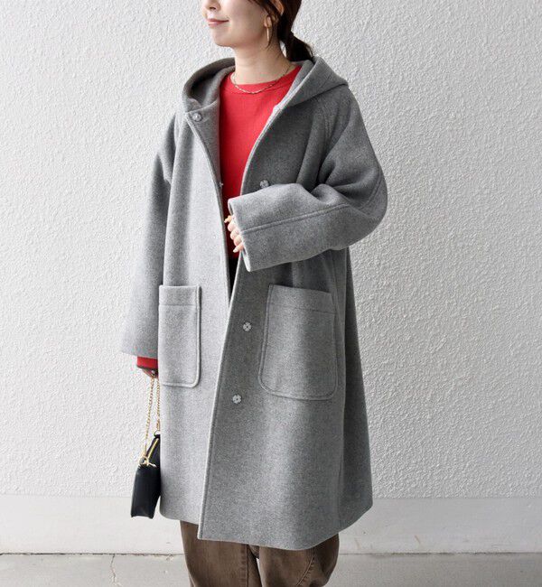 SHIPS any「《予約》PURE WOOL ロング フーディー コート」|その他|
