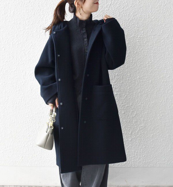 SHIPS any「《予約》PURE WOOL ロング フーディー コート」|その他|