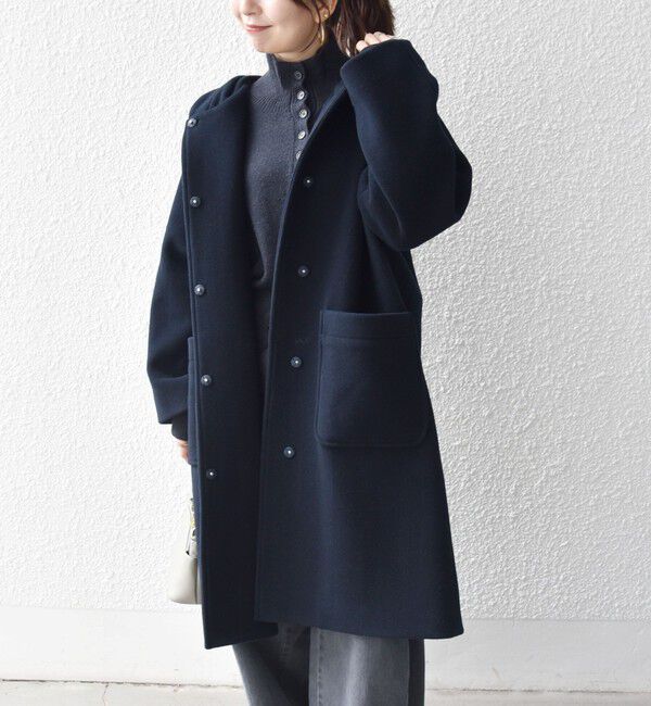SHIPS any「《予約》PURE WOOL ロング フーディー コート」|その他|