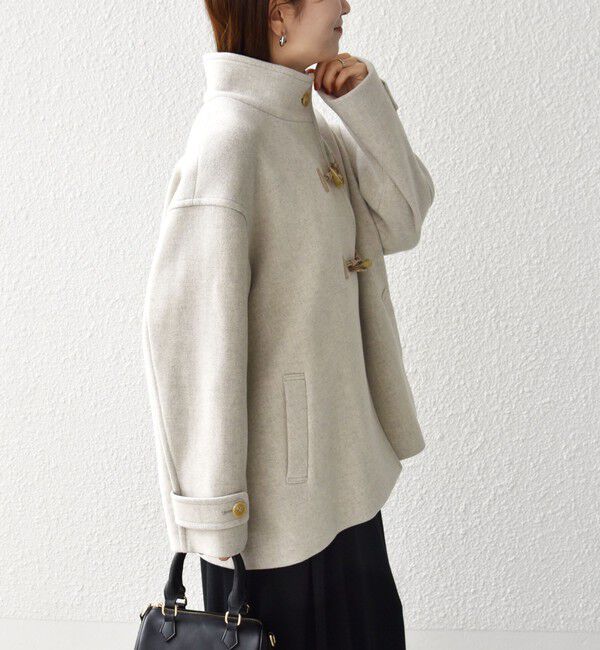 SHIPS any「《予約》カシミヤ ミックス スタンドカラー ショート ダッフル コート」|ダッフルコート|