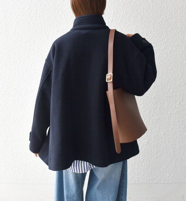 SHIPS any「《予約》カシミヤ ミックス スタンドカラー ショート ダッフル コート」|ダッフルコート|