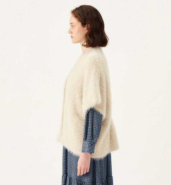 Ballsey「フェザーヤーン ビッグポンチョ」|カーディガン|