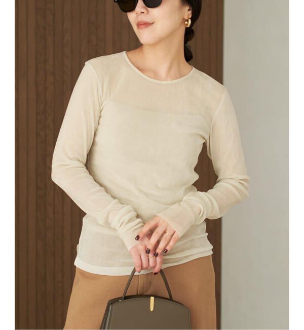 Plage「《追加》Flocky Mesh ロンT」|Tシャツ・カットソー|