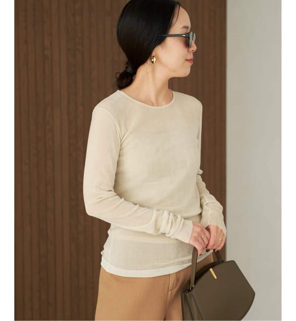Plage「《追加》Flocky Mesh ロンT」|Tシャツ・カットソー|