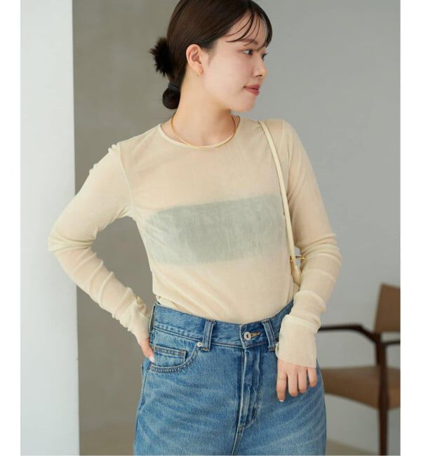 Plage「《追加》Flocky Mesh ロンT」|Tシャツ・カットソー|