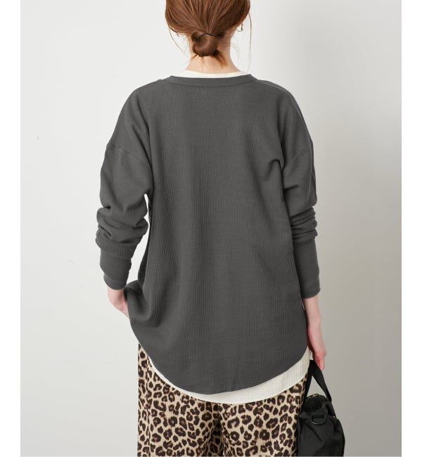 SLOBE IENA「HANES/ヘインズ SLOBE別注 ヘンリーネックワッフル ロンTEE」|Tシャツ・カットソー|
