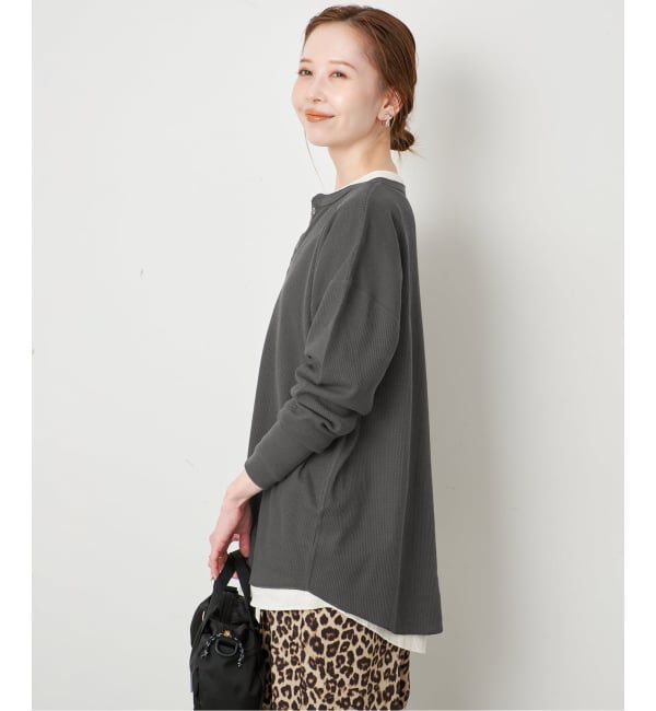 SLOBE IENA「HANES/ヘインズ SLOBE別注 ヘンリーネックワッフル ロンTEE」|Tシャツ・カットソー|