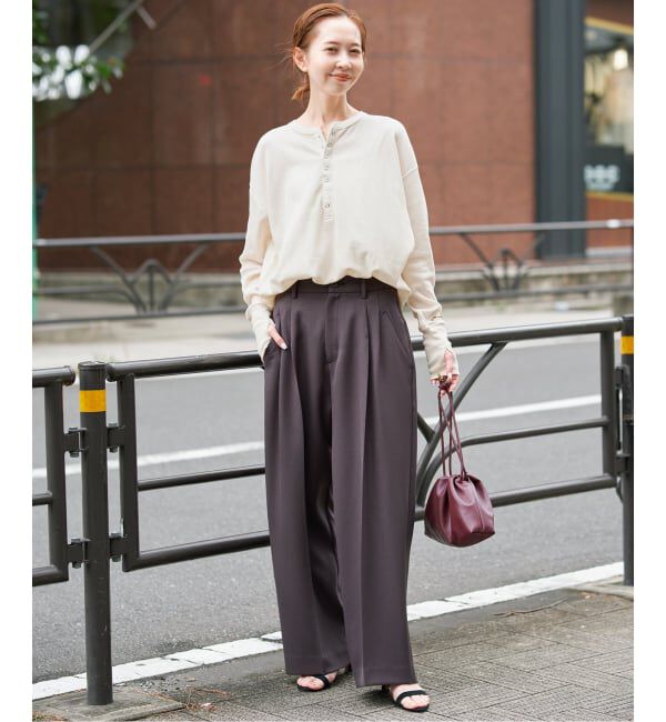 SLOBE IENA「HANES/ヘインズ SLOBE別注 ヘンリーネックワッフル ロンTEE」|Tシャツ・カットソー|