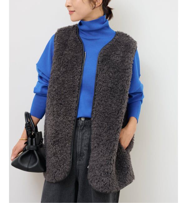 JOURNAL STANDARD relume「《追加 / 新色》シープフェイクファージップベスト」|ダウンベスト・ベスト|