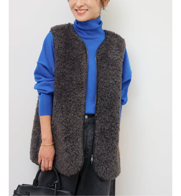 JOURNAL STANDARD relume「《追加 / 新色》シープフェイクファージップベスト」|ダウンベスト・ベスト|