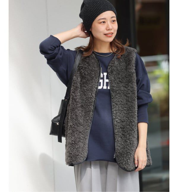 JOURNAL STANDARD relume「《追加 / 新色》シープフェイクファージップベスト」|ダウンベスト・ベスト|