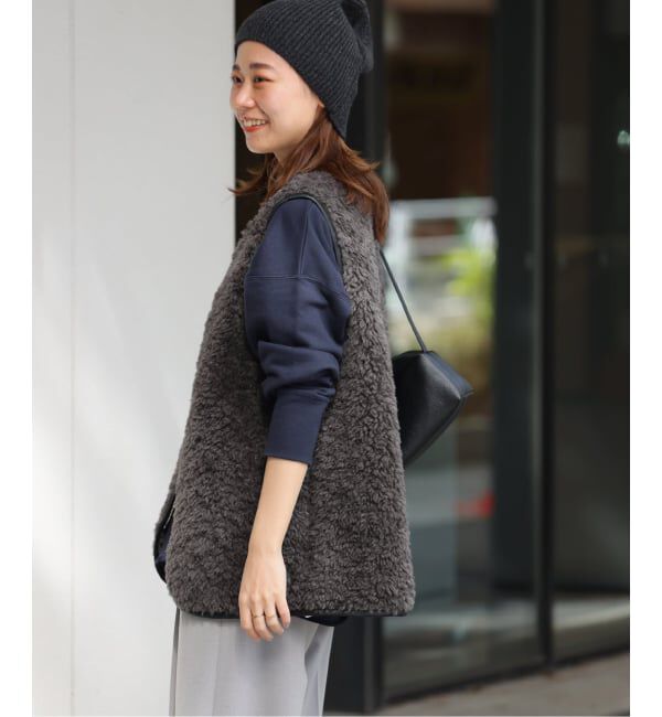 JOURNAL STANDARD relume「《追加 / 新色》シープフェイクファージップベスト」|ダウンベスト・ベスト|