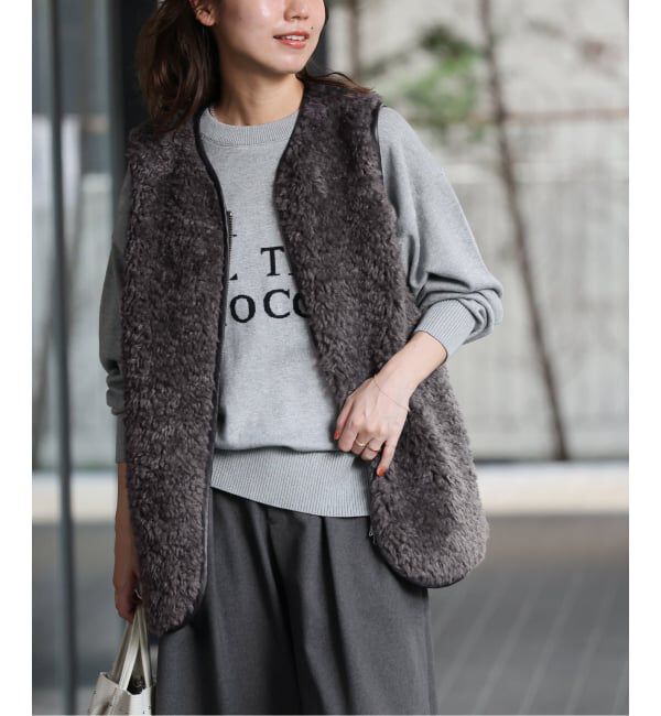 JOURNAL STANDARD relume「《追加 / 新色》シープフェイクファージップベスト」|ダウンベスト・ベスト|