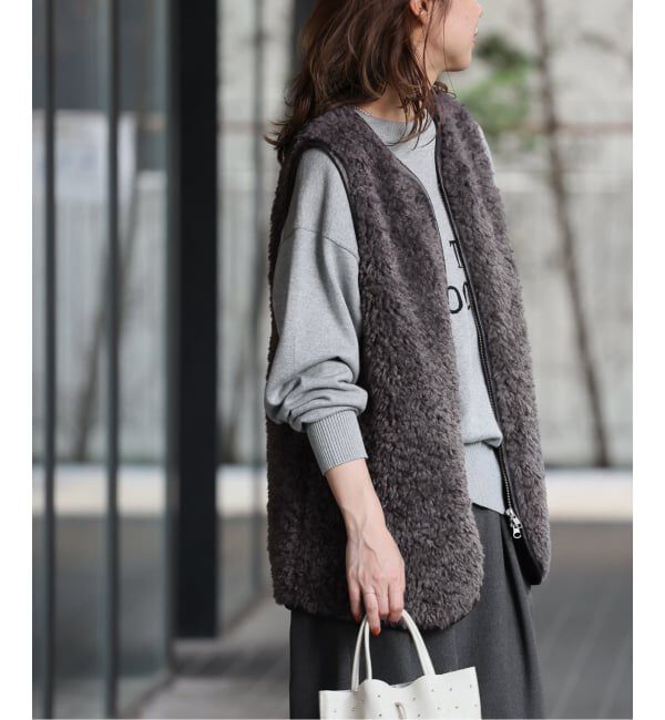 JOURNAL STANDARD relume「《追加 / 新色》シープフェイクファージップベスト」|ダウンベスト・ベスト|