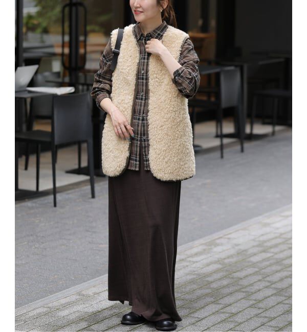 JOURNAL STANDARD relume「《追加 / 新色》シープフェイクファージップベスト」|ダウンベスト・ベスト|