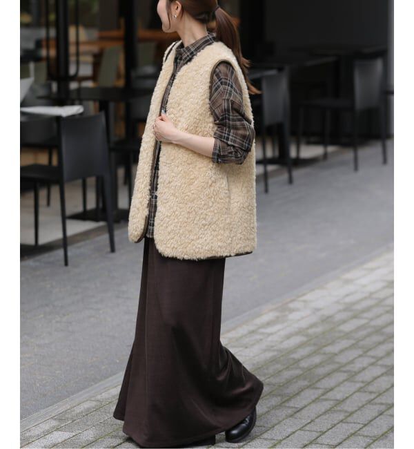 JOURNAL STANDARD relume「《追加 / 新色》シープフェイクファージップベスト」|ダウンベスト・ベスト|