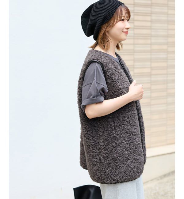 JOURNAL STANDARD relume「《追加 / 新色》シープフェイクファージップベスト」|ダウンベスト・ベスト|